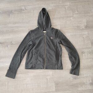 Zara Love Traxx Grey Polar Fleece Zip-Up Hoodie - Size Medium
